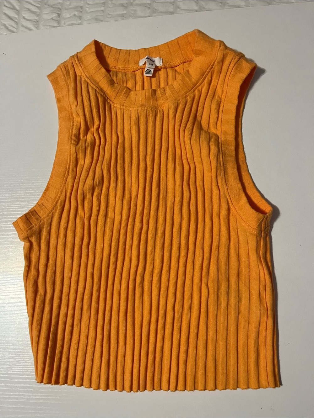 aerie Girls' Ribbed Sleeveless Tank Top - Bright Orange